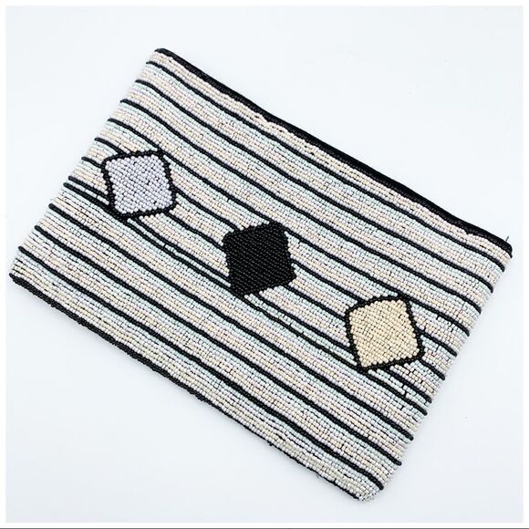 Rainbowlink Beaded Slip on Reader Case Clutch Make-Up Bag‎ - Picture 10 of 12